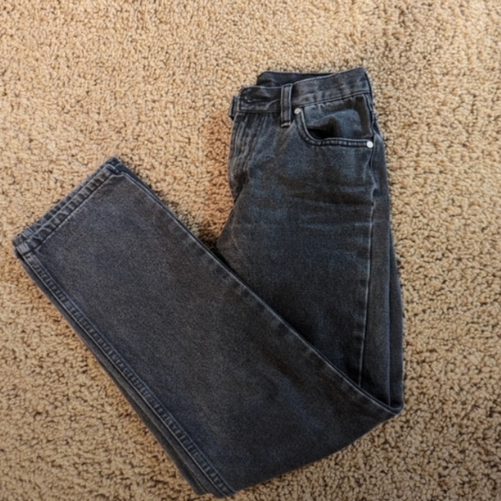 UNIF Vintage Black Straight-Leg Jeans